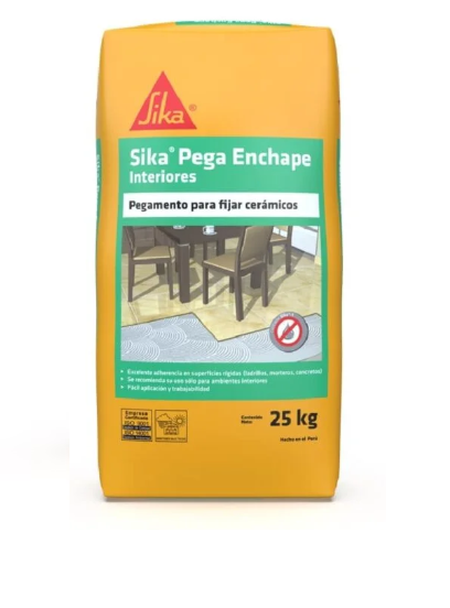 PEGAMENTO SIKA PEGA ENCHAPE INTERIORES 25KG - SIKA